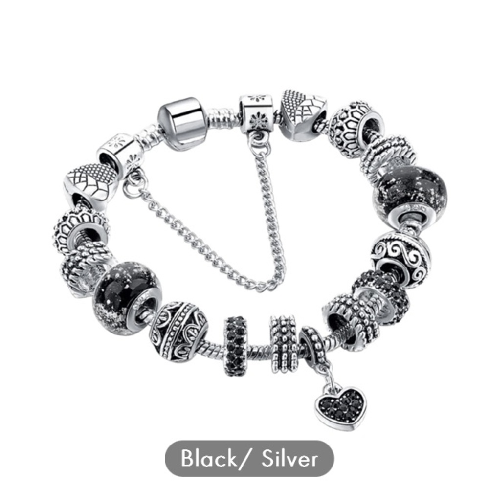 Tamborat Jewelry Murano Stainless Steel Charm Bracelet